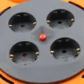 Tm Electron Tmuad225 4 Outlets 25 M Kabeltrumma, Orange, One Size
