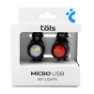 Töls Micro Usb Cykellampset, Black, 10/5lm