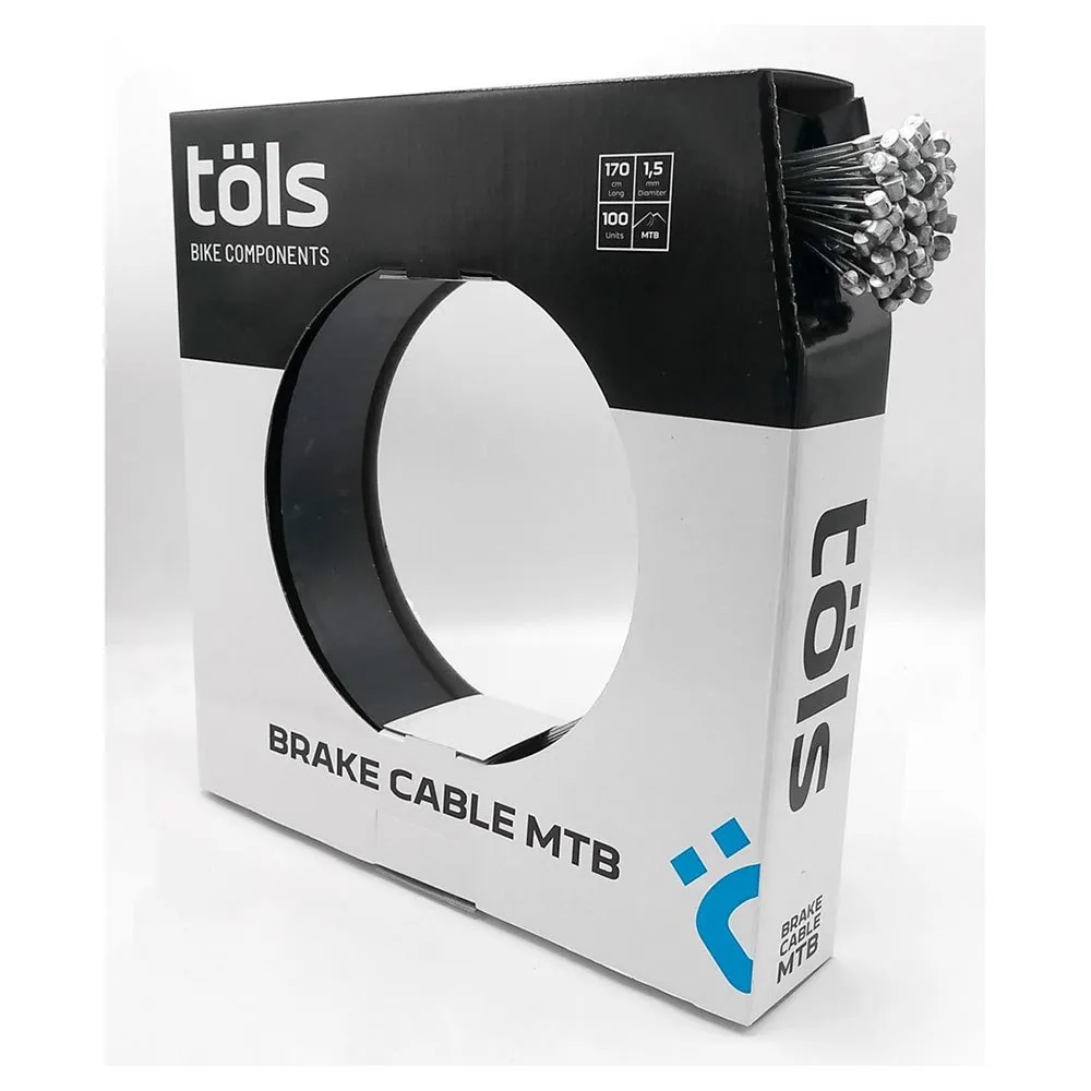 Töls Mtb Bromskabel 100 Enheter, Black / white, One Size