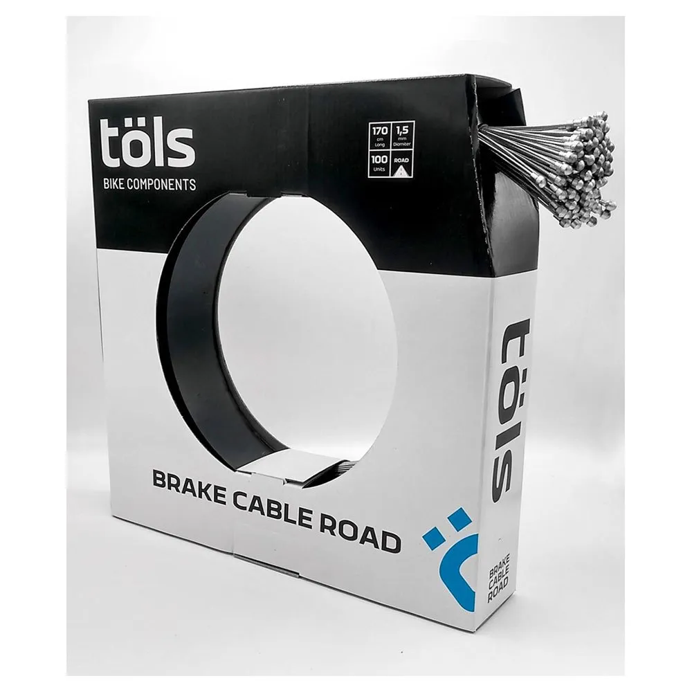 Töls Road Bromskabel 100 Enheter, Black / white, One Size