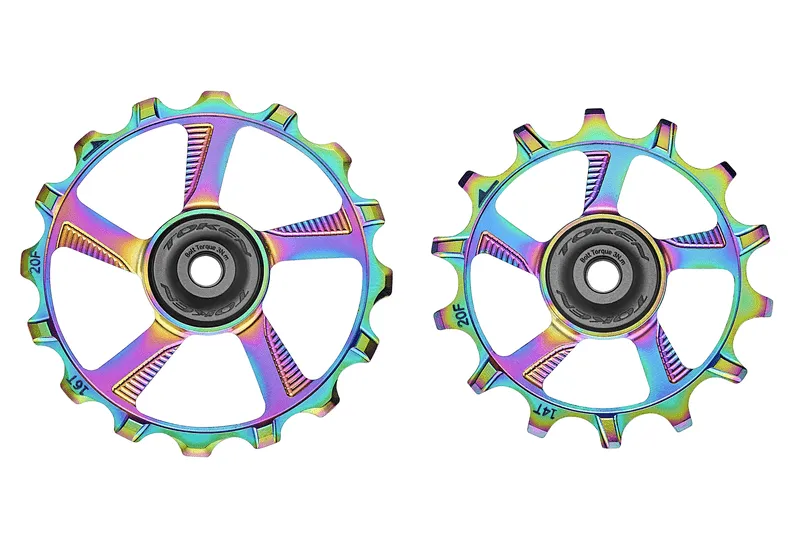 TOKEN 14/16 kuggar Pulleyhjul till 12 speed MTB Oil Slick, Multifärgad
