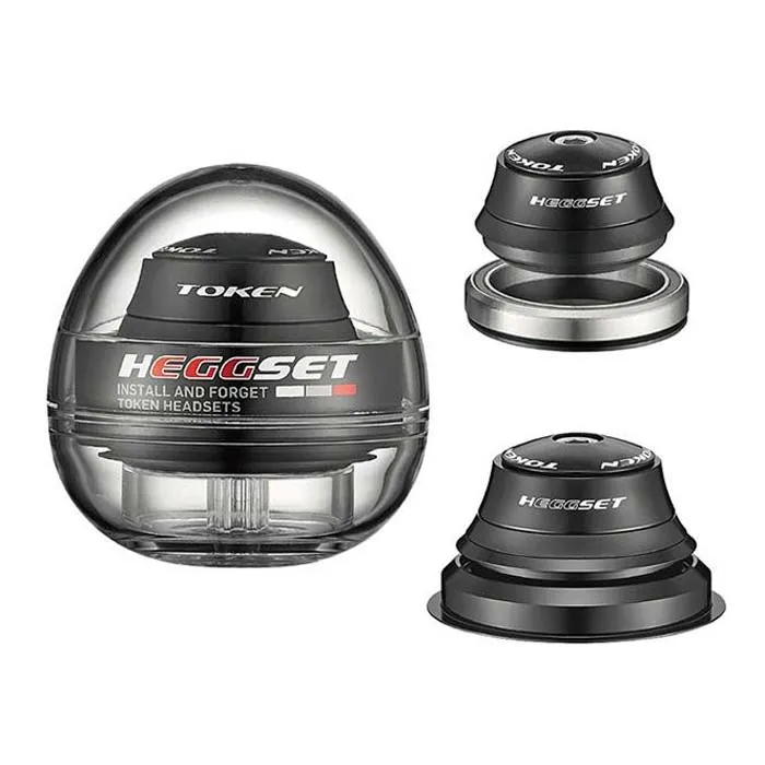 TOKEN A-head 4 In 1 Heggset Taper 42-44 Mm 1 1/8´´ Integrerat Styrlager, Black, One Size
