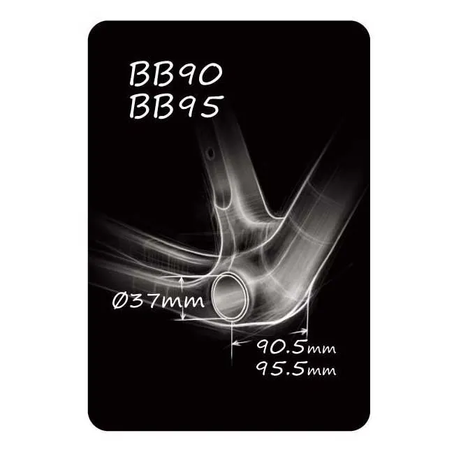 TOKEN Bb3724tbt Ceramic Vevlagerskoppar, Black, 34.7mm, 68/73mm