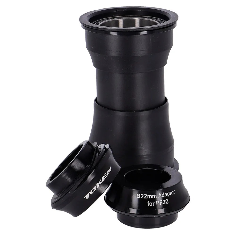 TOKEN Pf30pr Resolute Sram Gxp Vevlagerskoppar, Black, 68/73mm