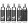 Topeak 16g Threaded Co2-patron 5 Enheter, Black / silver, 16g