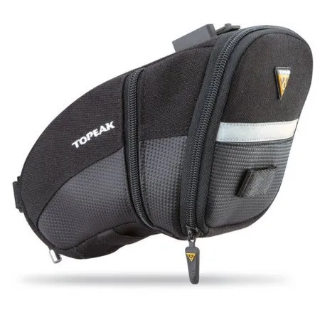 Topeak Aero Wedge Pack Quickclick V3 Sadeltaske, Black, L Topeak Aero Wedge Pack Quickclick V3 Sadeltaske, Black, L