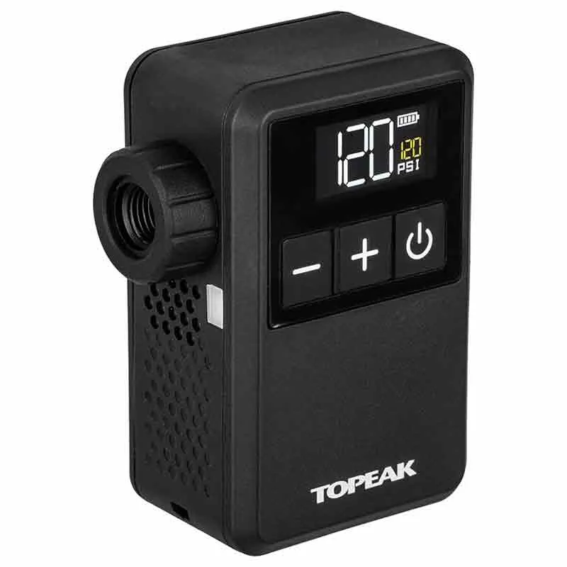 Topeak E-booster Mini 6 Bar/120 Psi Mini Pump, Black, 120psi