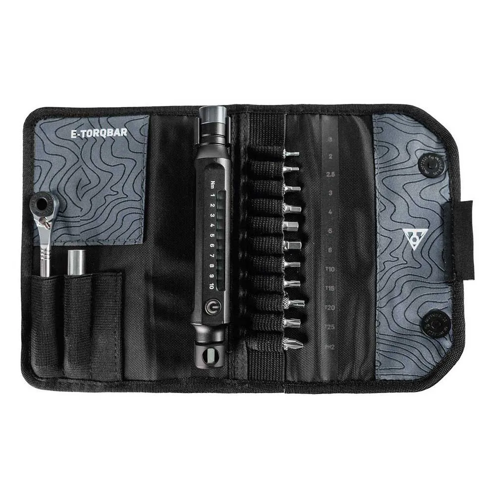 Topeak E-torqbar Torque Verktygssats, Black / silver, One Size