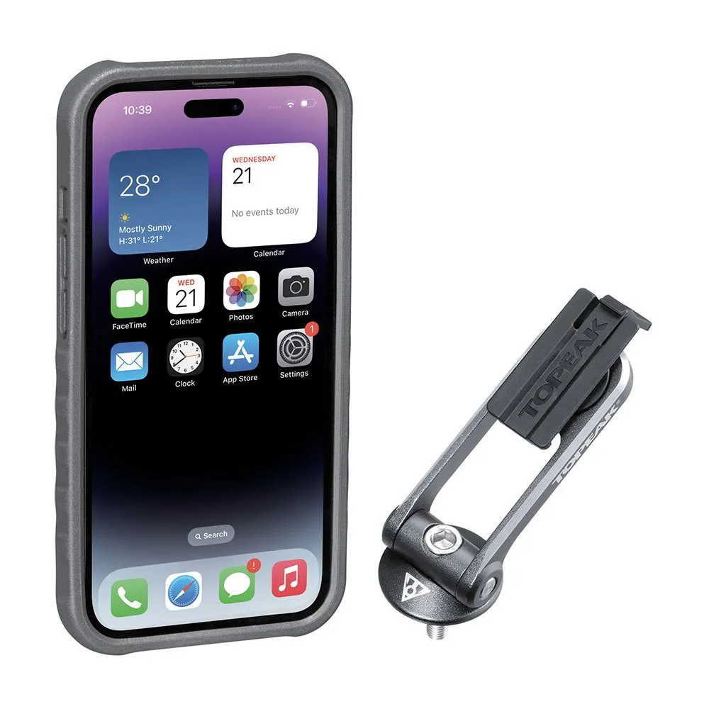Topeak Iphone 14 Pro Telefonfodral, Black / grey, One Size