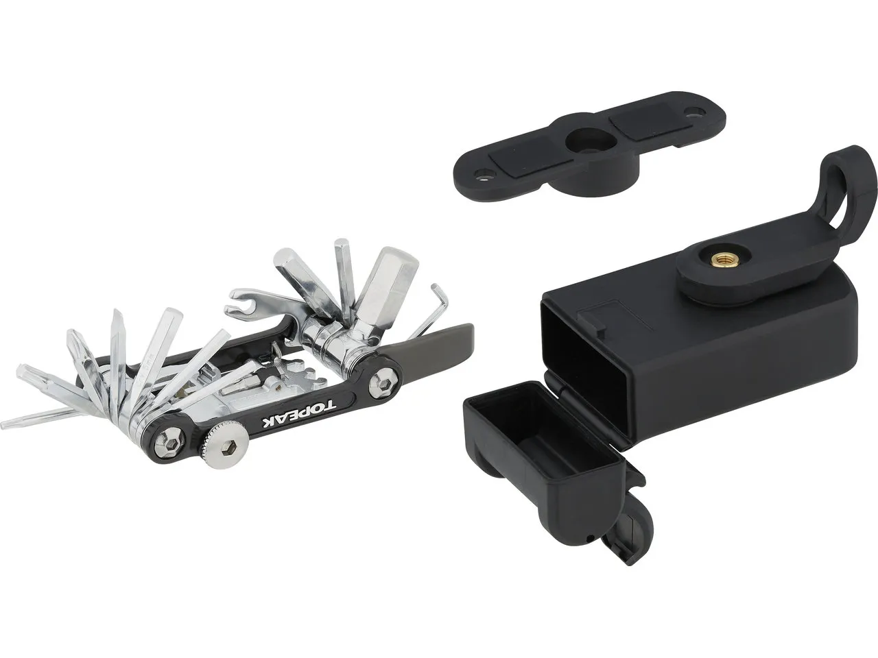 Topeak Ninja Master+ ToolBox T20 mit Mini 20 Pro Multitool, Black / silver, One Size