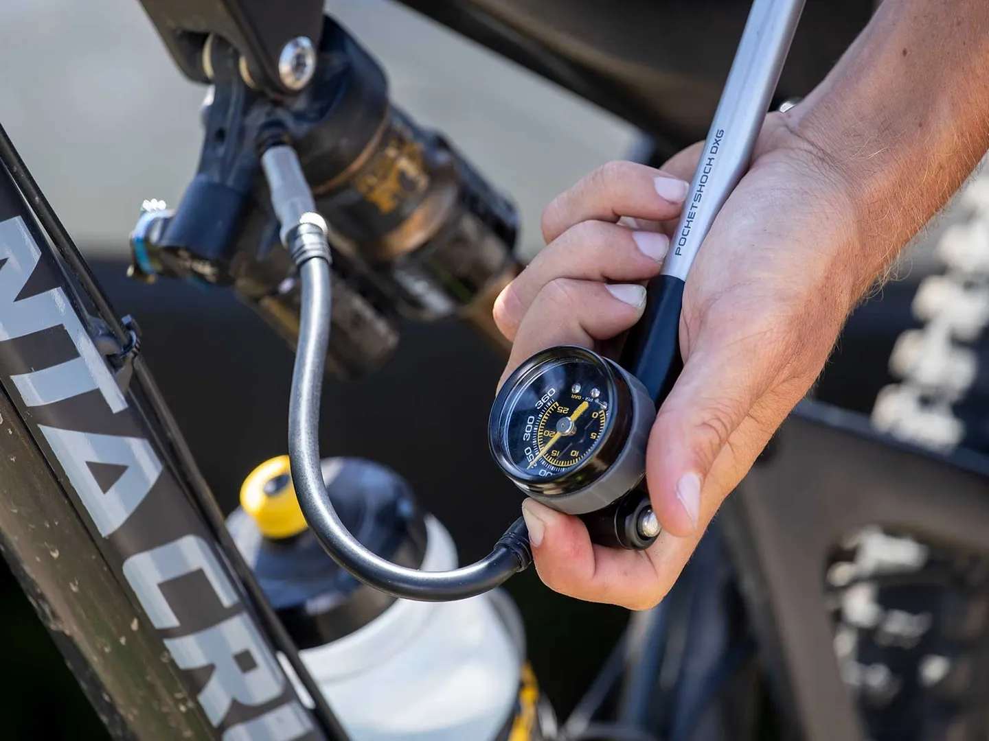 Topeak PocketShock DXG XL Dämparpump, Black, 360psi Topeak PocketShock DXG XL Dämparpump, Black, 360psi