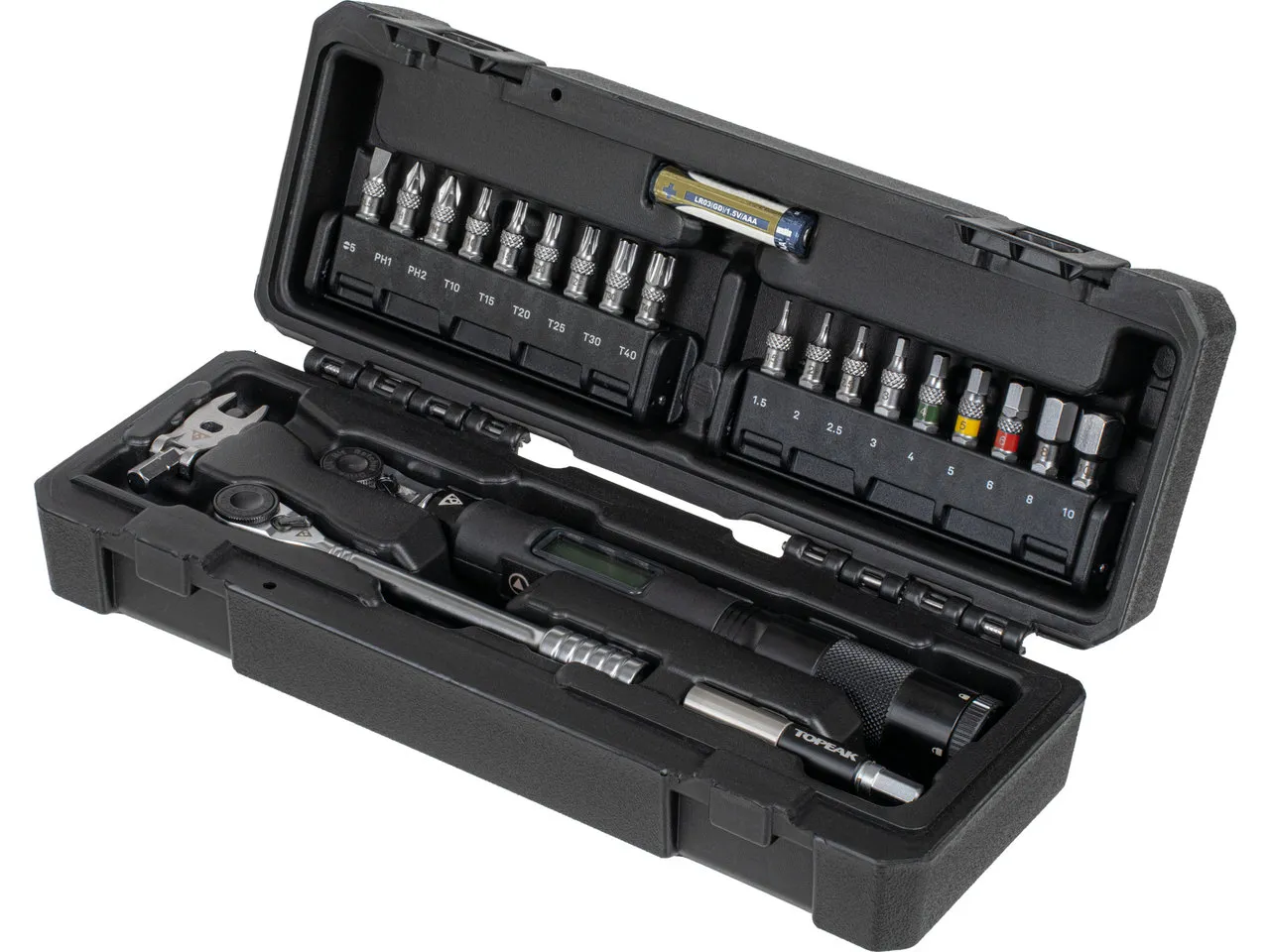 Topeak Torq Stick Pro Digital Werkzeugset mit digitalem Drehmomentschlüssel, Black, One Size Topeak Torq Stick Pro Digital Werkzeugset mit digitalem Drehmomentschlüssel, Black, One Size