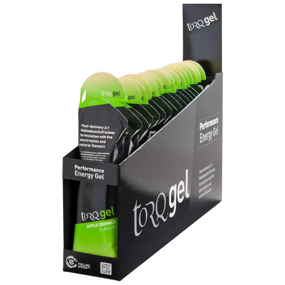 Torq Låda Med Energigeler äppelcrumble 45g 15 Enheter, One size Torq Låda Med Energigeler äppelcrumble 45g 15 Enheter, One size