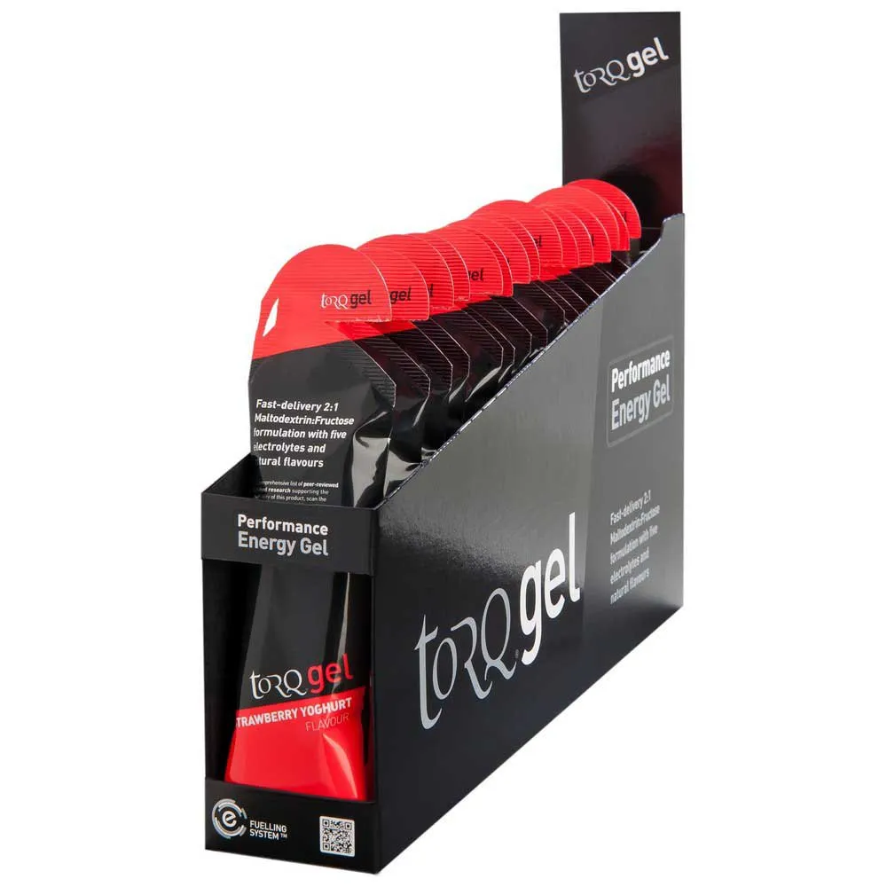 Torq Låda Med Energigeler Jordgubbsyoghurt 45g 15 Enheter, One size