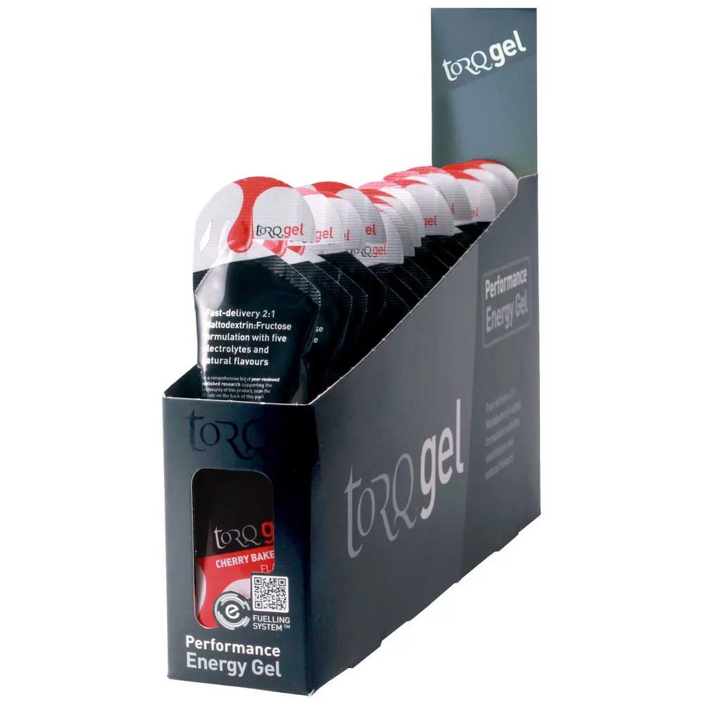 Torq Låda Med Energigeler Körsbärsbakelse 45g 15 Enheter, One size Torq Låda Med Energigeler Körsbärsbakelse 45g 15 Enheter, One size