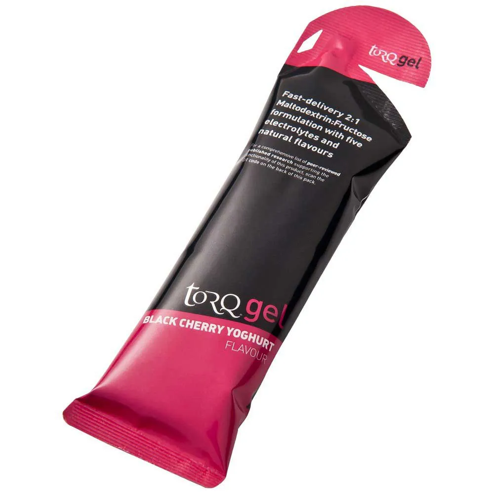 Torq Låda Med Energigeler Svart Körsbärsyoghurt 45g 15 Enheter, One size Torq Låda Med Energigeler Svart Körsbärsyoghurt 45g 15 Enheter, One size