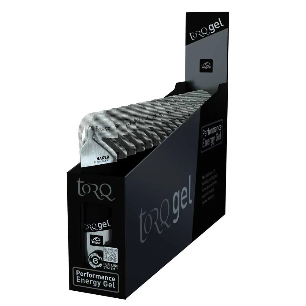 Torq Naked Låda Med Energigeler 45g 15 Enheter, Black, One Size
