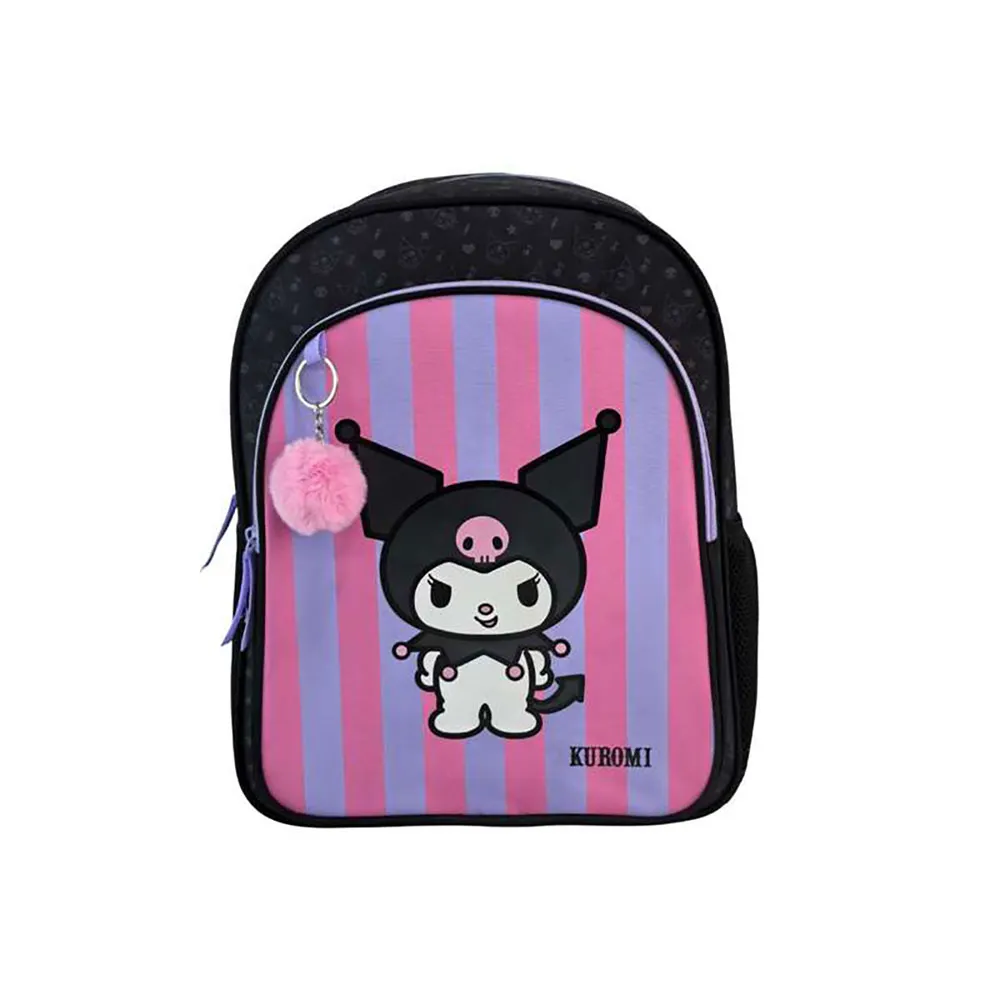 Toybags Kuromi Lågstadiet Dubbelfack Anpassningsbar Till Vagn Ryggsäck, Multicolor