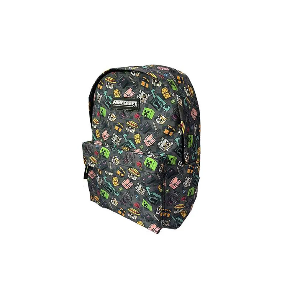 Toybags Minecraft Pixel 25 Bilanpassad Vadderad Ryggsäck, Multicolor