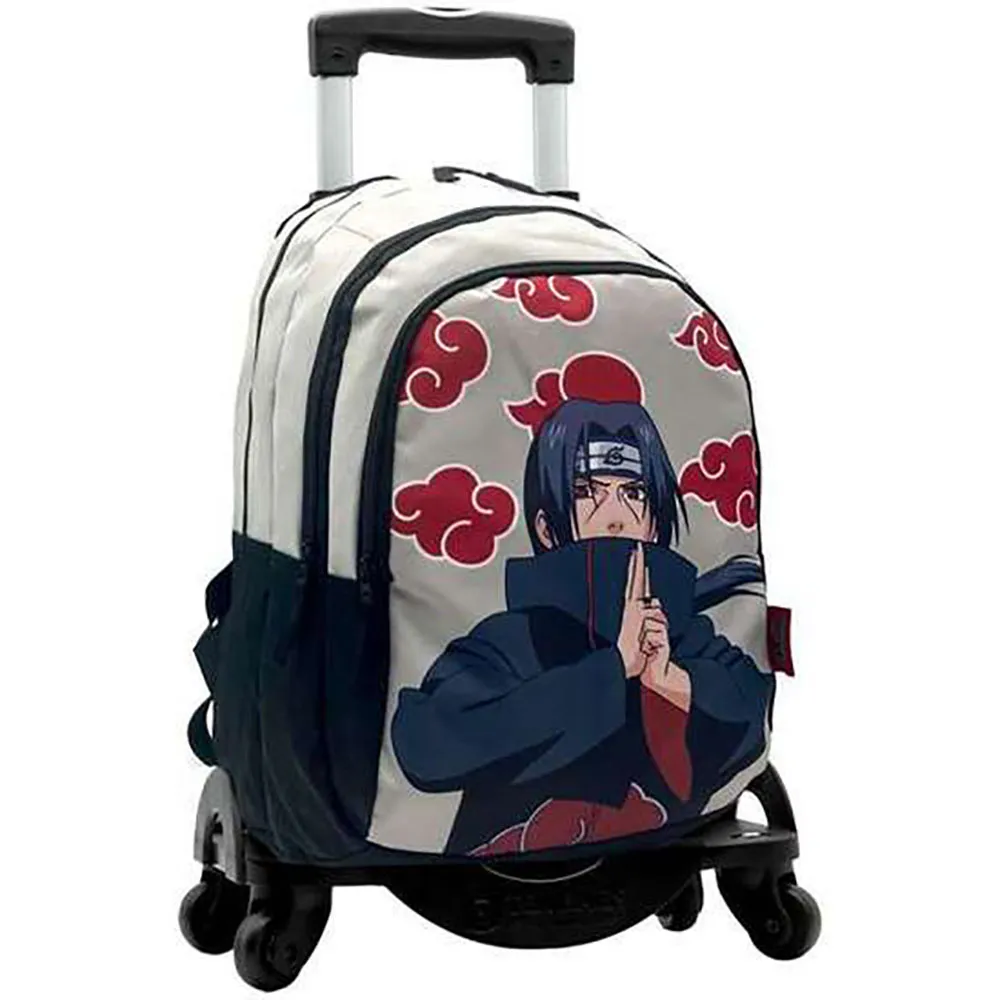 Toybags Naruto Itachi Primär Dubbel Ryggsäck Dubbelt Fack Anpassningsbar + Trolley, Black