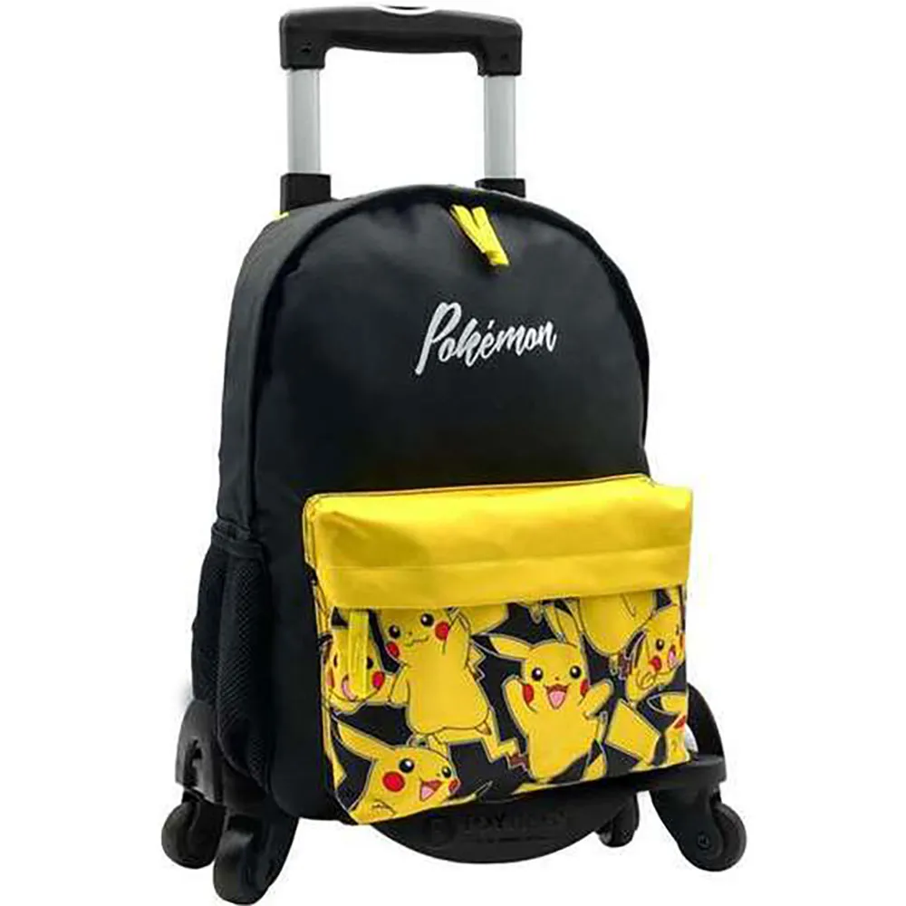 Toybags Pikachu Pokémon Anpassningsbar Amerikansk Dubbel Ryggsäck Med Trolley 42x31x13.5 Cm, Multicolor