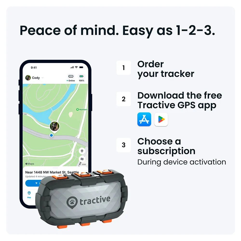 Tractive Adventure Dog Xl Gps-locator, Grey, One Size Tractive Adventure Dog Xl Gps-locator, Grey, One Size