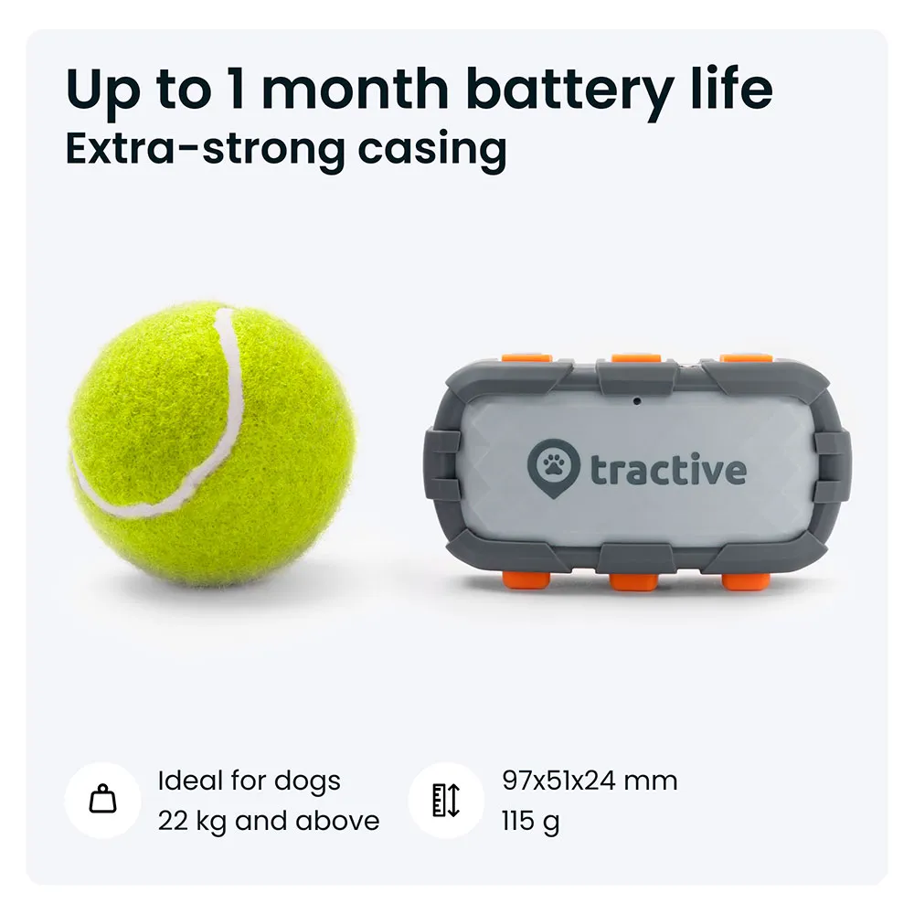 Tractive Adventure Dog Xl Gps-locator, Grey, One Size Tractive Adventure Dog Xl Gps-locator, Grey, One Size