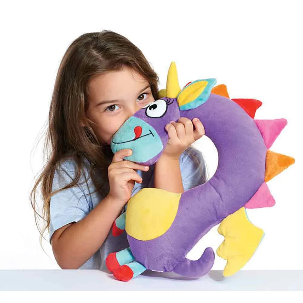 Travel Blue Unicorn Junior Kudde, Multicolor