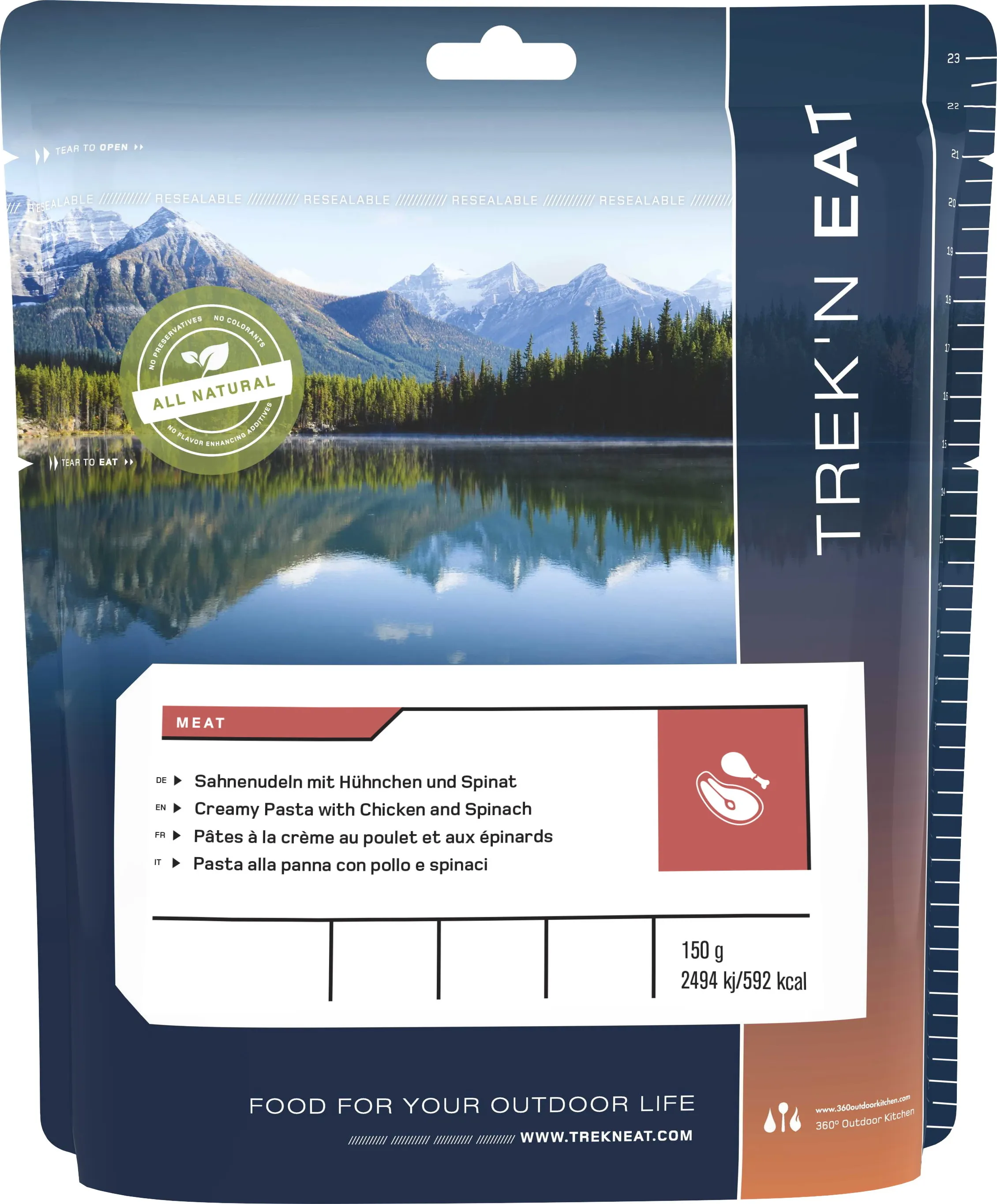 Trek'N Eat Creamy Pasta With Chicken And, Silver, One Size