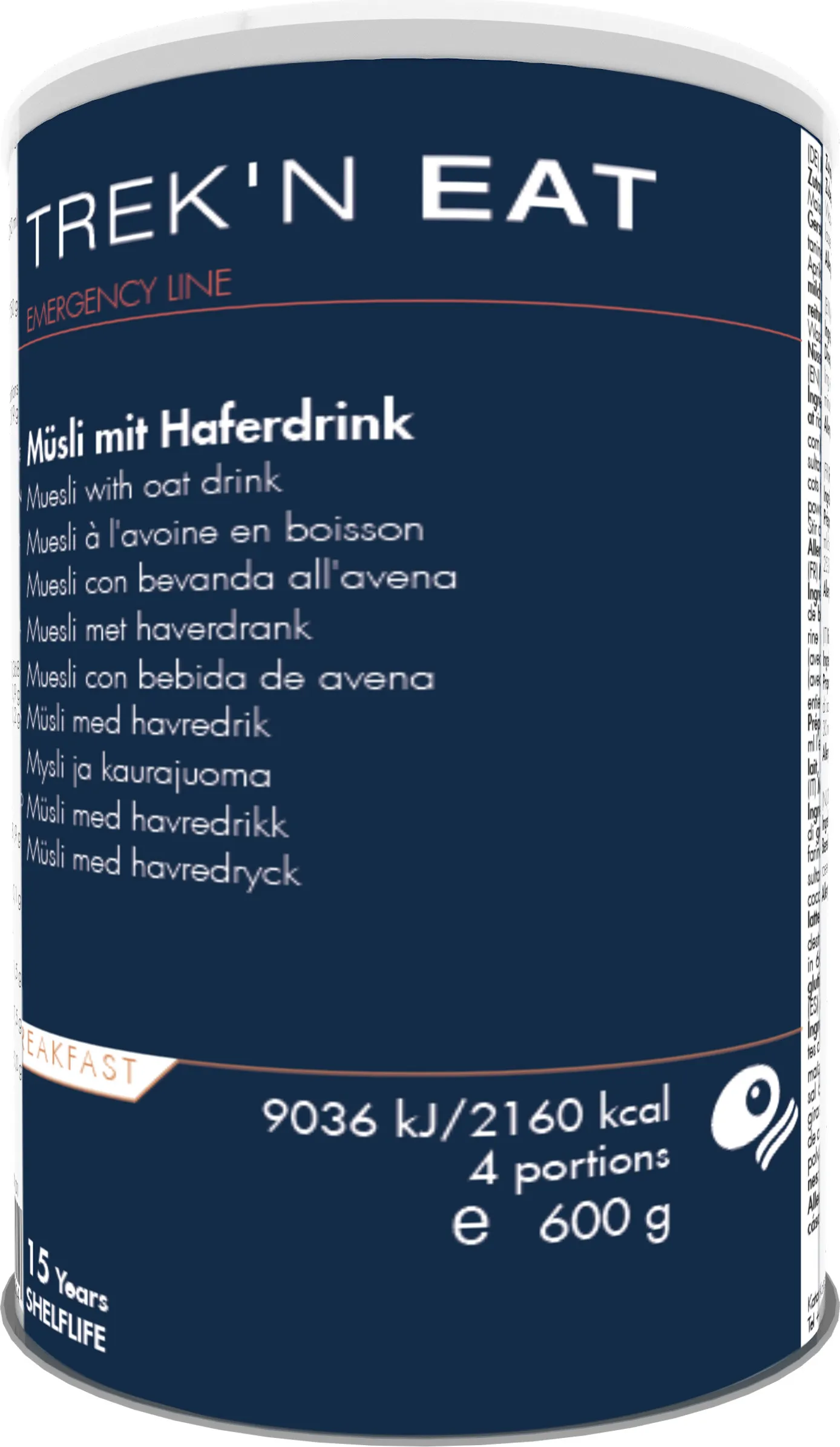 Trek'N Eat Muesli With Oat Drink, No color, One Size
