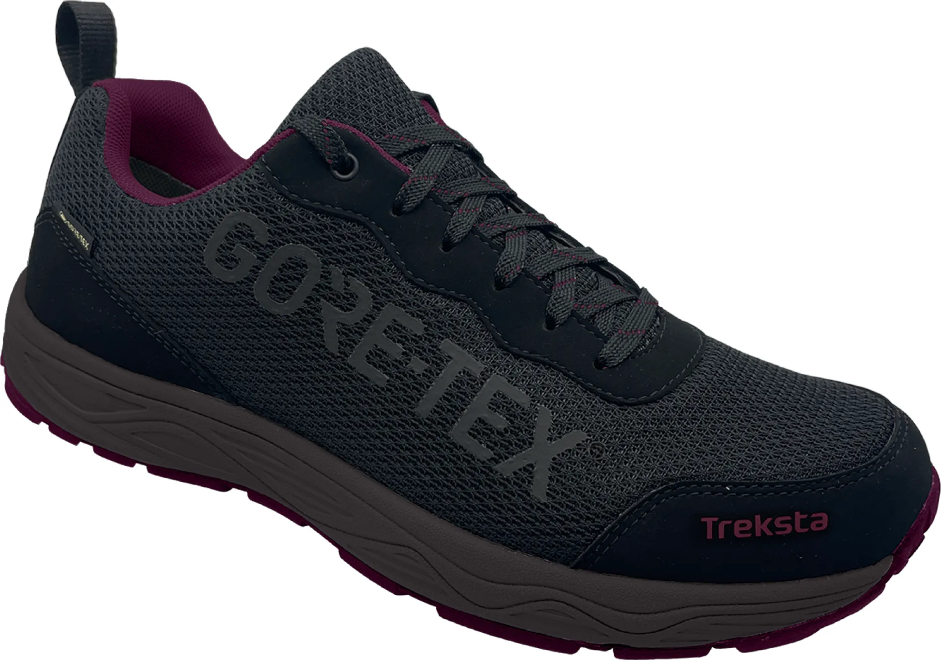 TrekSta Unisex Olympus Low Gore-Tex, Black/burgundy