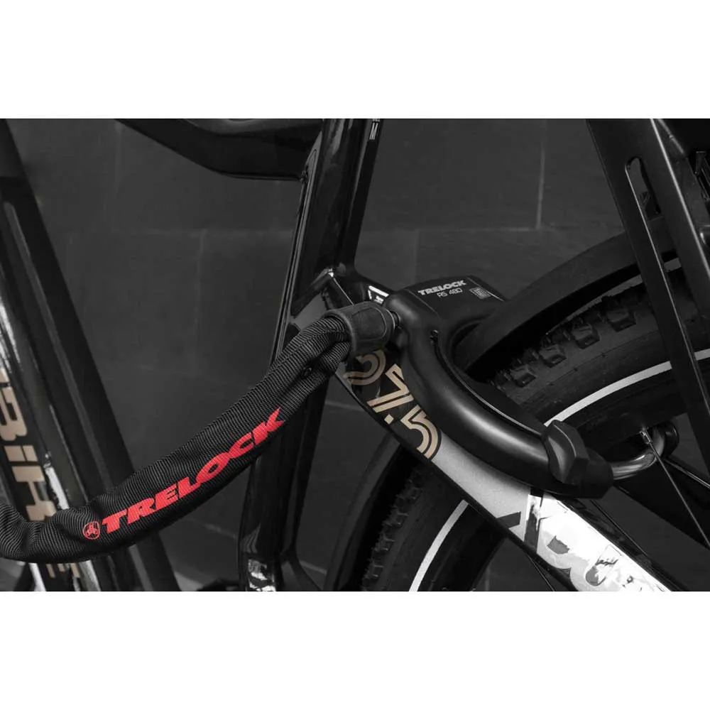 Trelock Rs 480 Xl 75 Mm Cykelramlås, Black, One Size