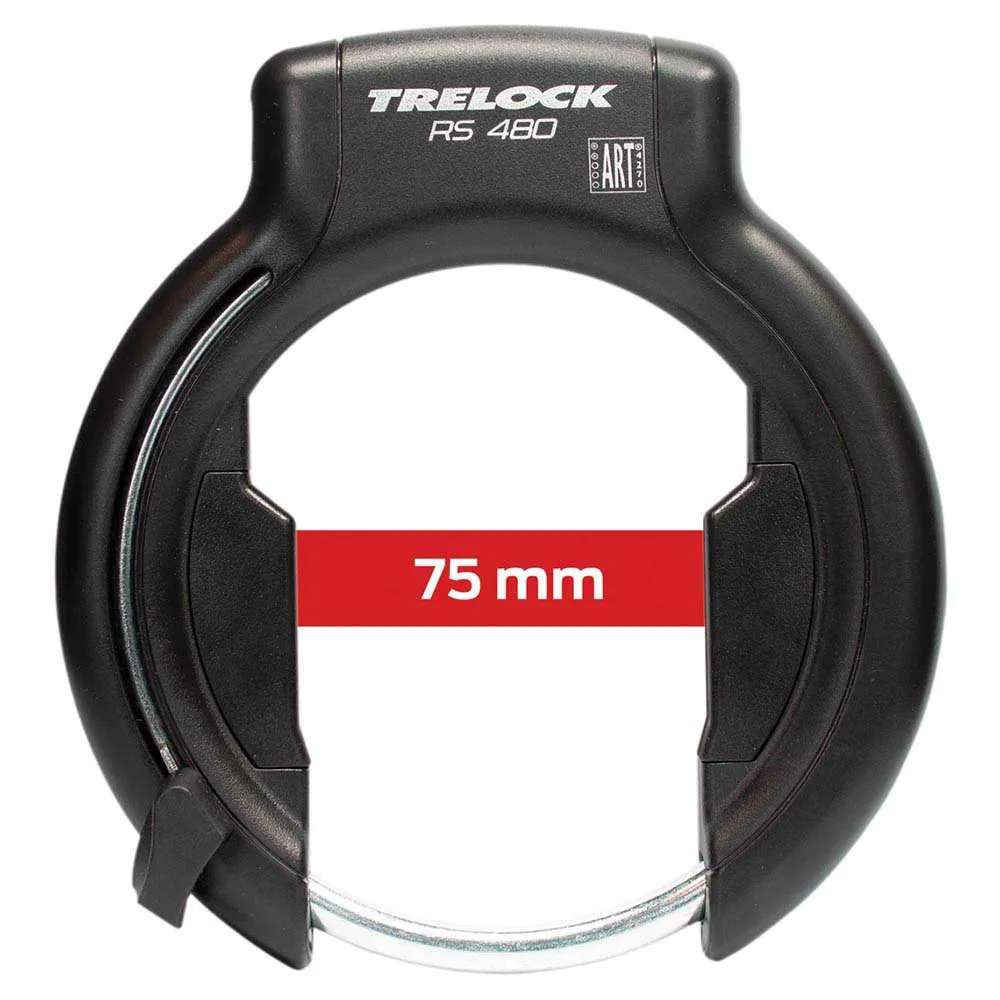 Trelock Rs 480 Xl Cykelramlås, Black, One Size