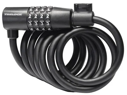 Trelock SK108 Spirallås, 180, Black, 8 x 1800mm