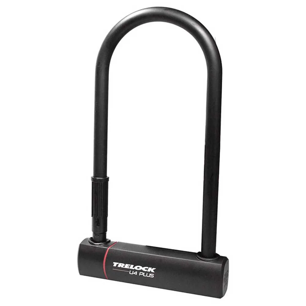 Trelock U4 Plus Bygellås, Black, 230 x 102 x 14mm