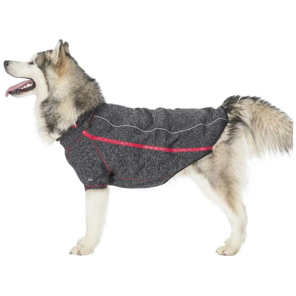 Trespass Boomer Fleece Hundjacka, Black melange x, L Trespass Boomer Fleece Hundjacka, Black melange x, L