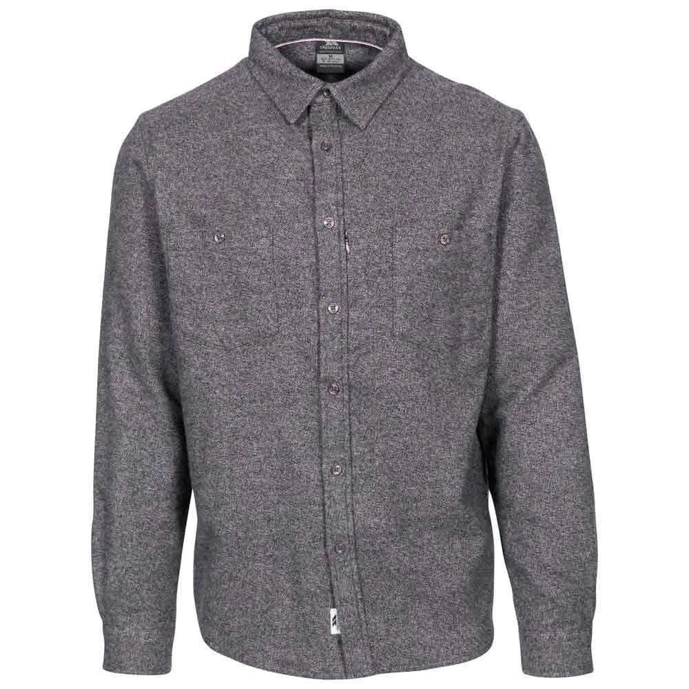Trespass Buddworthwas Skjorta Med Långa ärmar, Dark grey marl