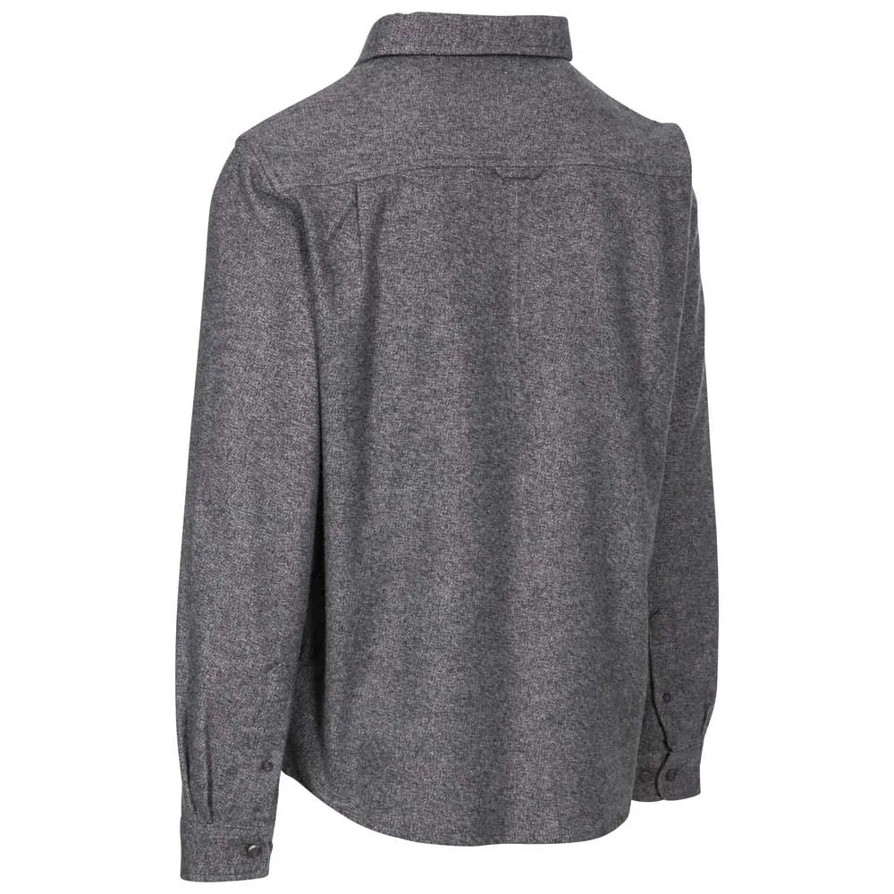 Trespass Buddworthwas Skjorta Med Långa ärmar, Dark grey marl