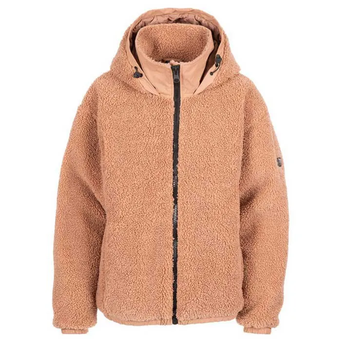 Trespass Burly Fleecejacka Med Huva, Dark blush