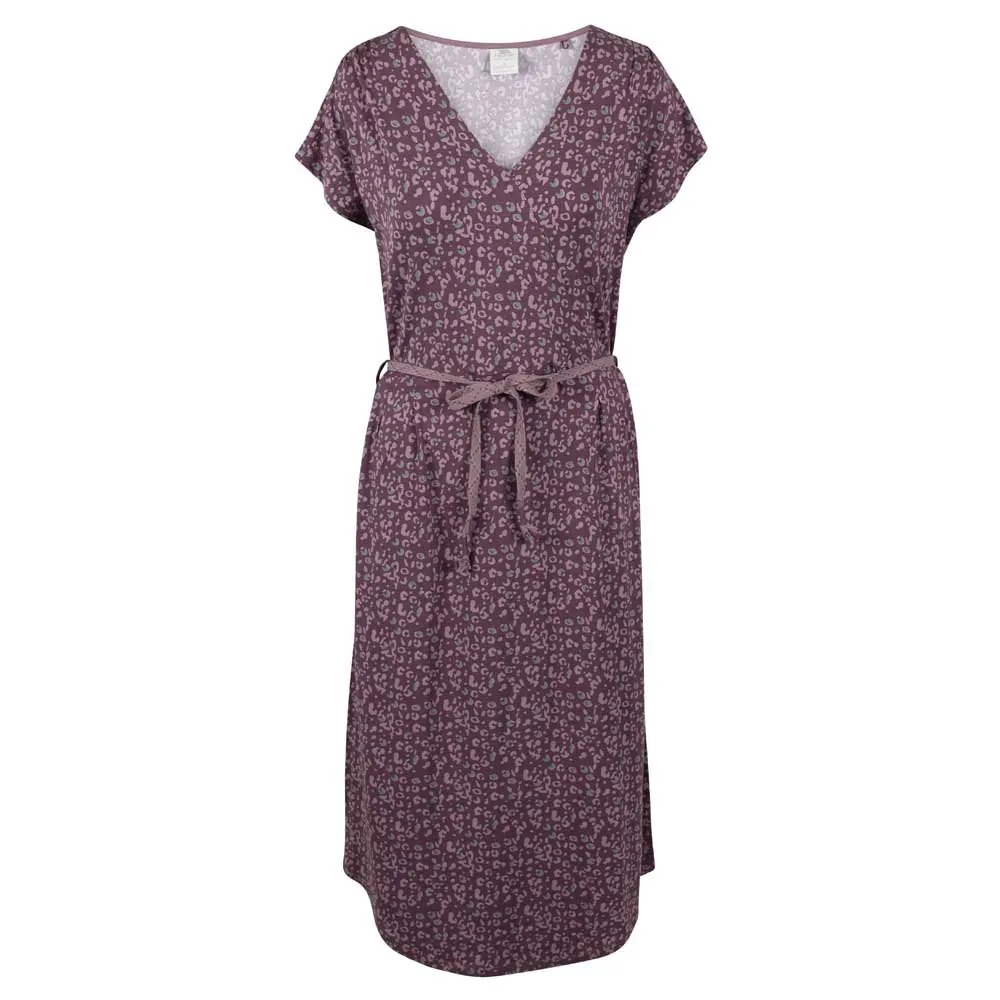 Trespass Lynsey Klänning, Damson tone animal print