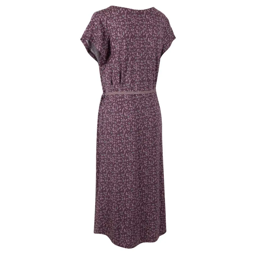 Trespass Lynsey Klänning, Damson tone animal print