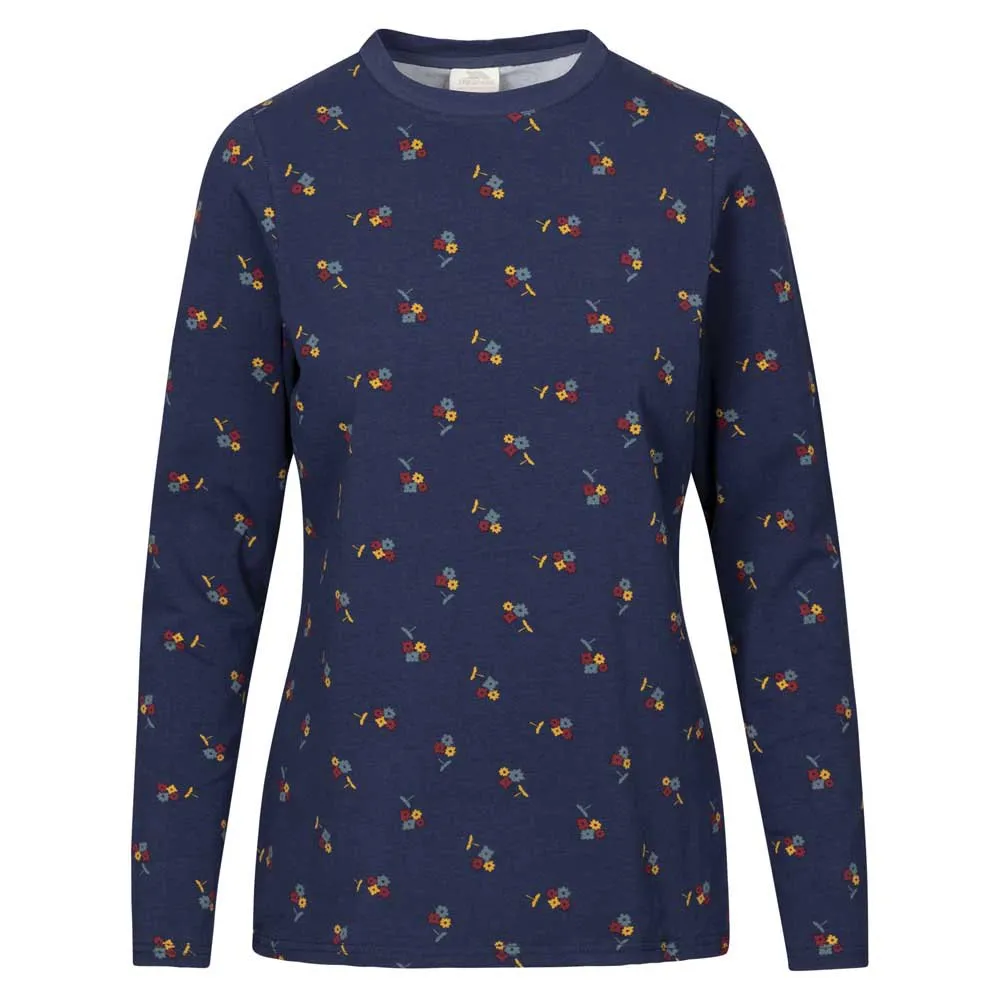 Trespass Mandy T-shirt Med Lång ärm, Navy print