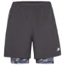 Trespass Patterson Shorts, Black / grey marl