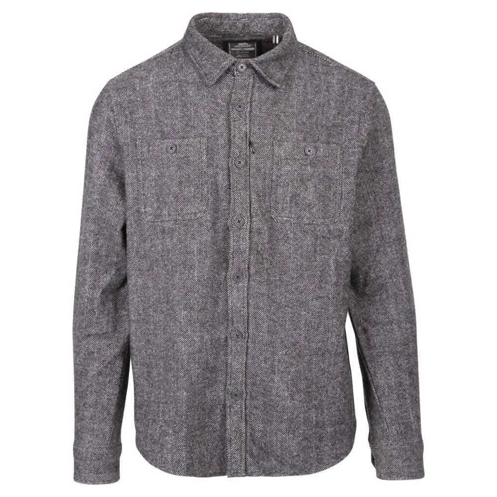 Trespass Potsgrove Skjorta Med Långa ärmar, Grey herringbone