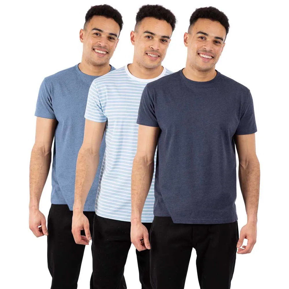 Trespass Triplex T-shirt Med Korta ärmar, Sky blue stripe / navy marl / denim Trespass Triplex T-shirt Med Korta ärmar, Sky blue stripe / navy marl / denim
