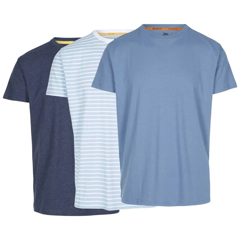Trespass Triplex T-shirt Med Korta ärmar, Sky blue stripe / navy marl / denim Trespass Triplex T-shirt Med Korta ärmar, Sky blue stripe / navy marl / denim