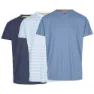 Trespass Triplex T-shirt Med Korta ärmar, Sky blue stripe / navy marl / denim