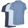 Trespass Triplex T-shirt Med Korta ärmar, Sky blue stripe / navy marl / denim