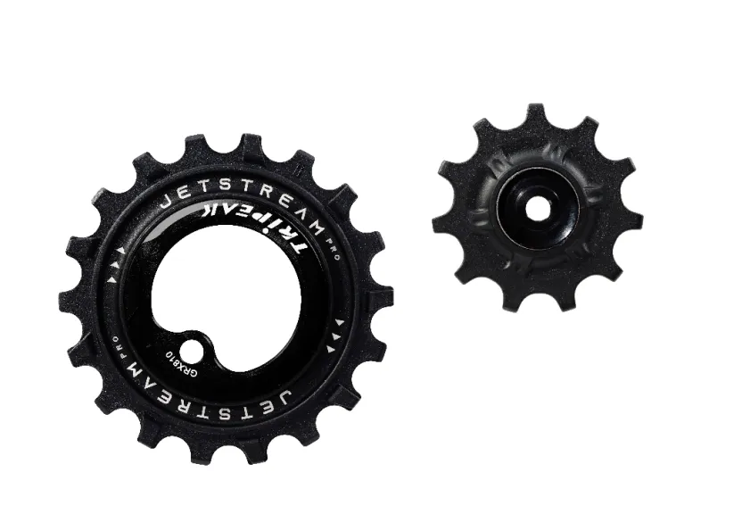 Tripeak oversized rulltrissor Jetstream pro keramiska lager Shimano GRX-RX810/815 11T/18T, Svart