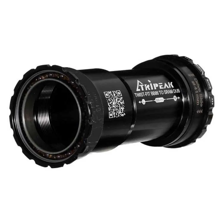 Tripeak Twist Fit Bb86 Sram Dub Steel Vevlagerskoppar, Black, 86/92mm